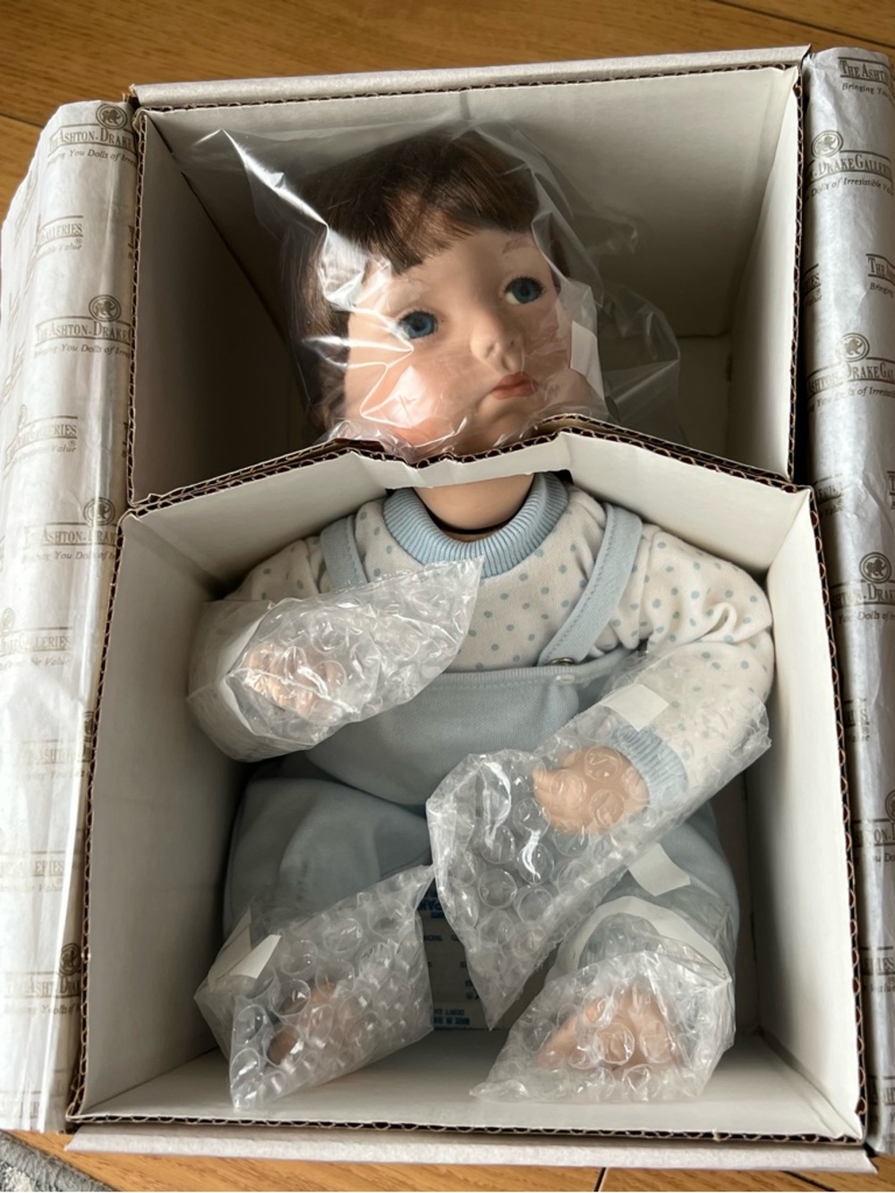 Vintage 1994 Ashton Drake Baby Boy from Bye Bye Series By Julie Good Kruger